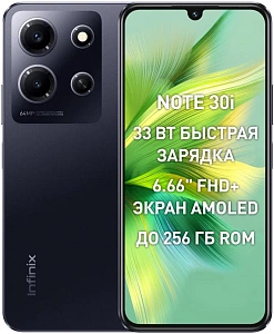 Смартфон Infinix Note 30i 8/256GB Global (Черный, 8 ГБ, 256 ГБ, Global, Dual nanoSim, Без Rustore)