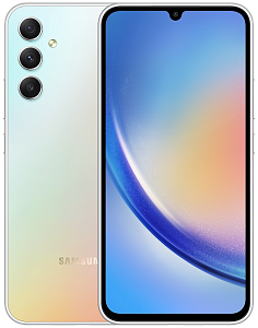 Смартфон Samsung Galaxy A34 5G 6/128GB (6 ГБ, 128 ГБ, Серебристый, Dual nanoSim, Global, Без Rustore)