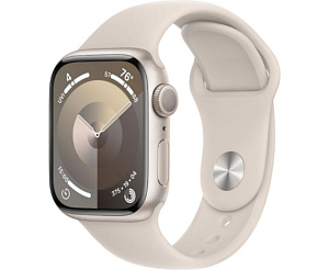 Умные часы Apple Watch Series 9 41мм (41mm, Сияющая звезда S/M, S/M, Sport Band)
