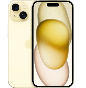 Смартфон Apple iPhone 15 128GB eSim (Жёлтый, 128 ГБ, 6 ГБ, США, eSim, Без Rustore)