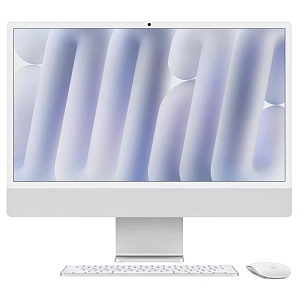 Моноблок Apple iMac 24 2024 (M4 8-Core, GPU 8-Core, 16GB, 256GB) (Серебристый, 16 ГБ, 256 ГБ, MWUC3)