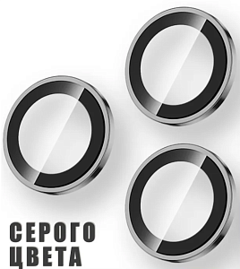 Защитное стекло на камеру Remax Gl-27 для iPhone 15 Pro / 15 Pro max (Серый)