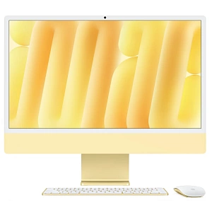 Моноблок Apple iMac 24 2024 (M4 8-Core, GPU 8-Core, 16GB, 512GB) (Жёлтый, 16 ГБ, 512 ГБ, Z1E3000E8)