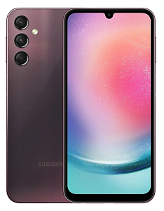 Смартфон Samsung Galaxy A24 4/128GB (4 ГБ, 128 ГБ, Бордовый, Global, Dual nanoSim, Без Rustore)