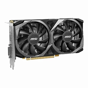 Видеокарта MSI PCI-E nVidia GeForce RTX 3050 8Gb (128bit/GDDR6/1xHDMI/DP/DVI/RTL) (RTX 3050 VENTUS 2X XS 8G OC) (Чёрно-Белый)