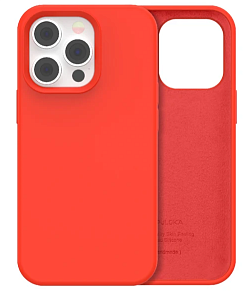 Чехол силиконовый матовый PULOKA для iPhone 15 Pro Max (Красный)