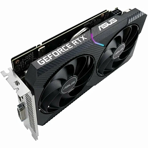 Видеокарта ASUS GeForce RTX 3050 8192Mb, Dual Edition 8G (Dual-RTX3050-8G-V2) DVI-D, HDMI, DP, Ret (Чёрный)