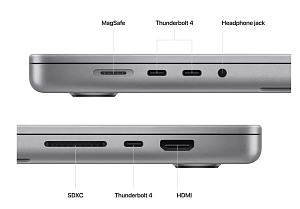 Ноутбук Apple MacBook Pro 16 2023 (M2 Pro 12-Core, GPU 19-Core, 16GB, 512GB) (16 ГБ, 512 ГБ, MNW83, Серый Космос)