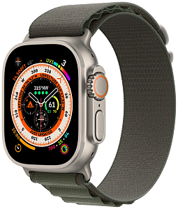 Умные часы Apple Watch Ultra 49 мм Titanium Case with Alpine Loop (49mm, Зелёный S, S)
