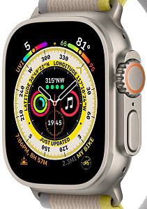 Умные часы Apple Watch Ultra 49 мм Titanium Case with Trail Loop (49mm, Бежево-желтый S/M, S/M)