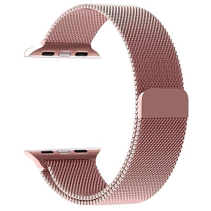 Ремешок для Apple Watch Milanese Loop 42/44/45мм (Розовое золото)