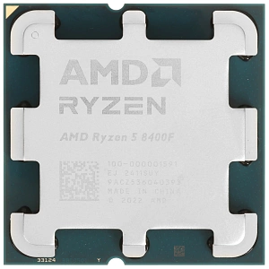 Процессор AMD Ryzen 5 8400F, 4.2ГГц, (Turbo 4.7ГГц), 6-ядерный, L3 16МБ, Сокет AM5, OEM (Черный)
