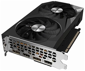 Видеокарта Gigabyte GeForce RTX 3060 12288Mb, Windforce OC 12G (GV-N3060WF2OC-12GD 2,0) 2xHDMI, 2xDP, Ret (Чёрный)